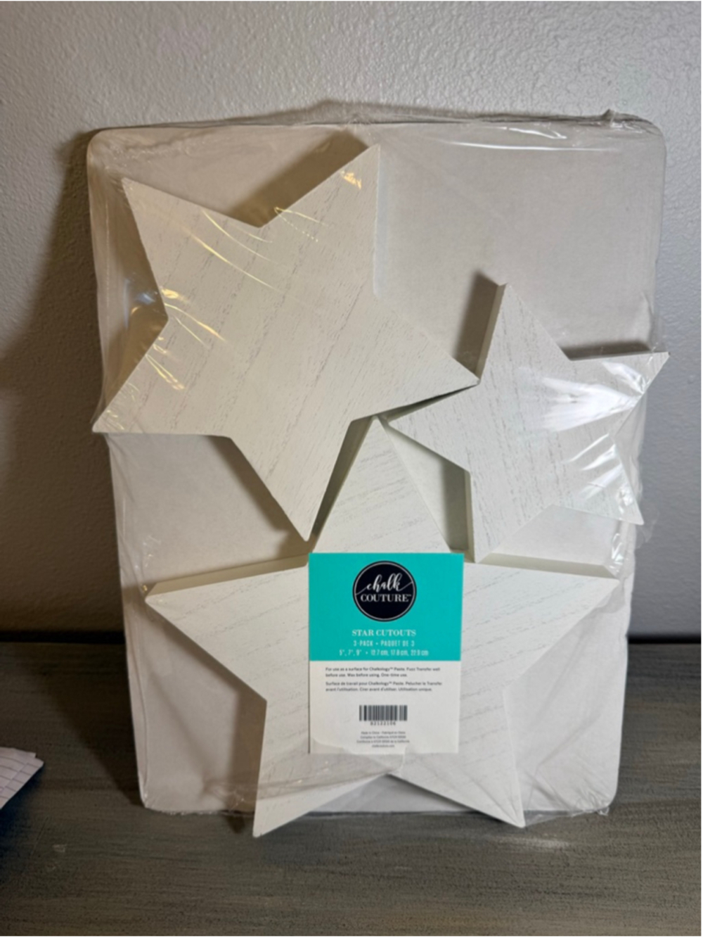 New in Package set of Chalk Couture Star Cutouts - 3